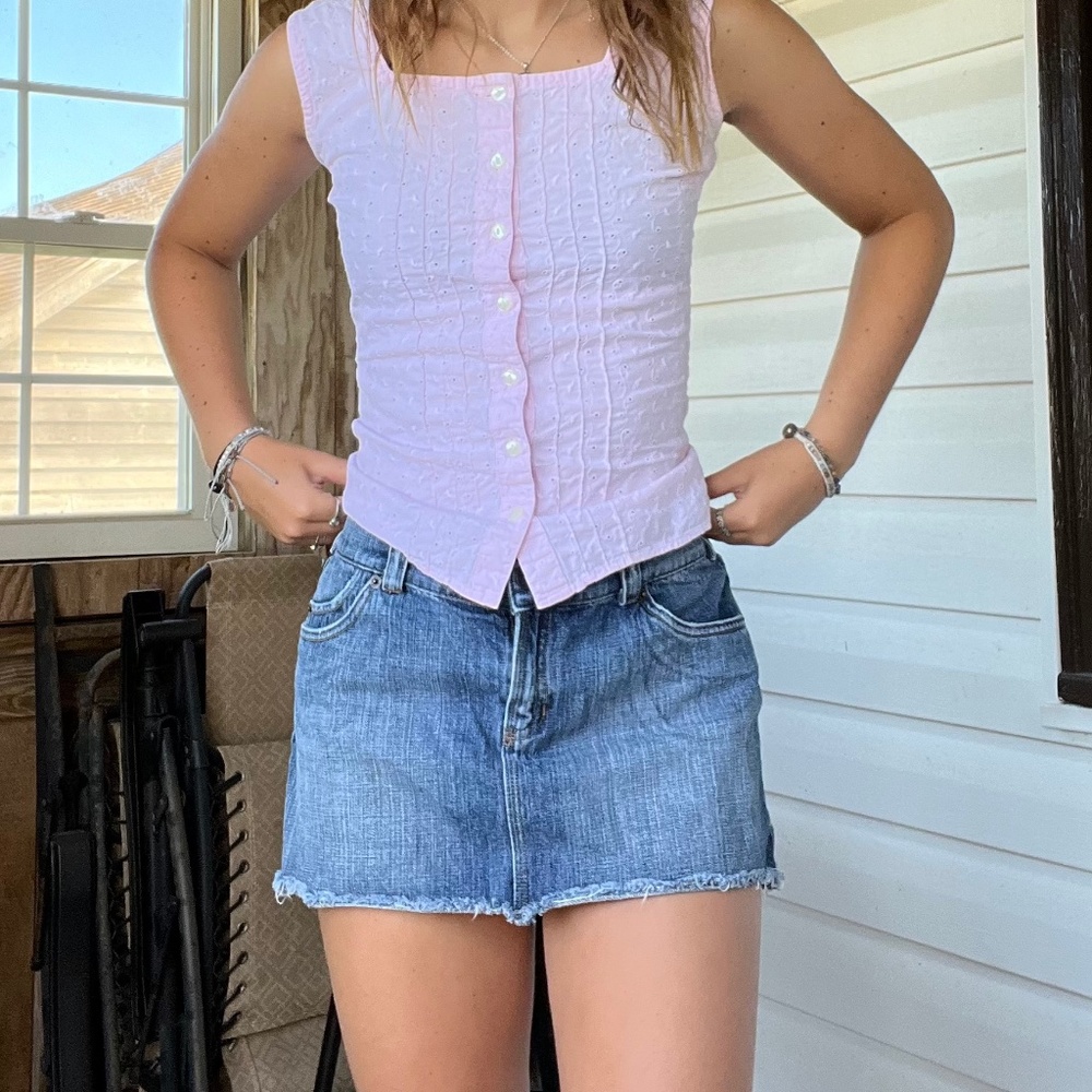 y2k denim skirt